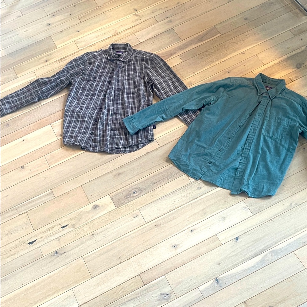 Patagonia Organic Cotton Plaid Shirt - Black and Gray